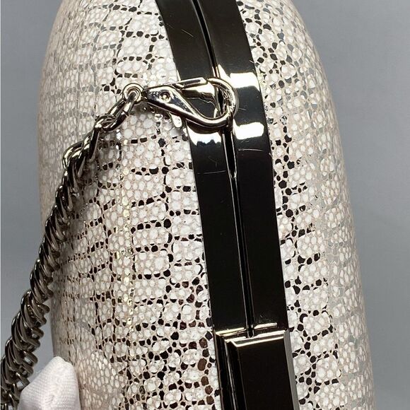 Chiara Boni Alba Metallic Leather Clutch - Picture 9 of 11